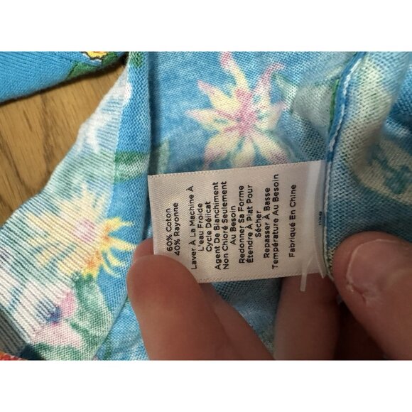 Talbots Women Charming Floral Button Down Cardigan Sweater Size Lp Floral Office - Picture 11 of 12